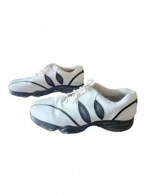 FootJoy women 8 golf shoes spiked DryJoys waterproof white black leather lace up